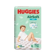 HUGGIES AIRSOFT DIAPERS FOR BABY TAPE SOFTER AND COMFY