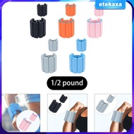 [Etekaxa] 2 Pieces Wrist Ankle Weights Wrist Weighted Bracelets Adjustable Ankle Weights for Body Bu