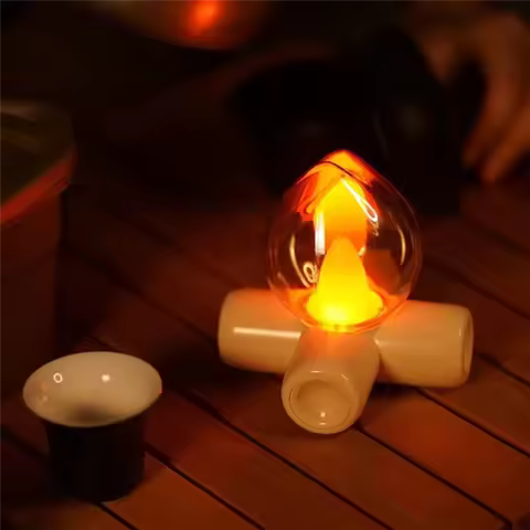 AC88-Eye Protection Retro Flame Lamp Eye Protection Night Light Atmosphere Night Light