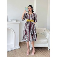 Borneo Dress Corak Sabah Modern (Midi)