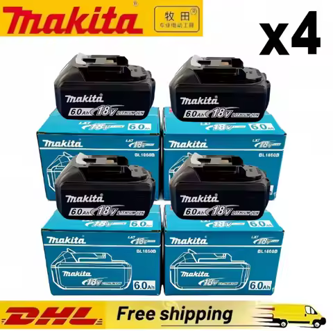 Makita 6Ah for Makita 18V Battery BL1840 BL1830B BL1850B BL1850 BL1860 BL1815 Replacement Lithium Ba