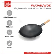 Pre-Seasoned Steel Wok Single Handle Wok 36Cm-RESTOWOK-(2291081)