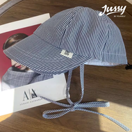 Mũ Chống Nắng Hàn Quốc Sọc Màu Vintage Kèm Dây Quai Thắt Nơ Xinh Xắn JN24 Jussy Official Mũ Rộng Vàn