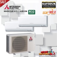 MITSUBISHI STARMEX SYSTEM 2 INVERTER AIRCON + INSTALLATION - 5 TICKS