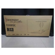 34" Viewpoint K34WQC WQHD Ultrawide Curved 165hz Monitor Bnew