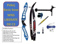 ILF RECURVE BOW SET WNS LIBERATE DX RISER WITH WNS DELTA C3 LIMBS FOR TARGET ARCHERY
