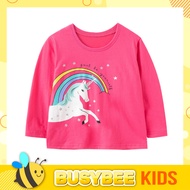 Kids Children Girl T-shirt for 1-10 years old Long sleeve with unicorn graphic printed / Baju kanak-kanak budak perempuan umur 1-10 lengan panjang dengan cetakan unicorn