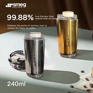 New Design SMEG Electroplated Gold & Silver 320ml Coffee Mug, Portable Thermal Cup, 304 Stainless St