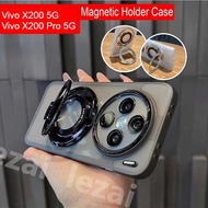 Vivo X200 Pro Casing Vivo X200Pro X 200Pro 5G Casing with Magnetic Holder Camera Protector Shockproo