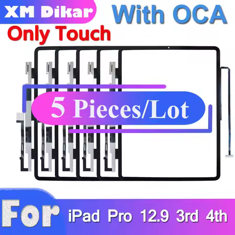 5 Pcs Touch Screen With OCA For iPad Pro 12.9" 3rd 4th Gen A1876 A1895 A2014 A1983/A2229 A2069 A2232
