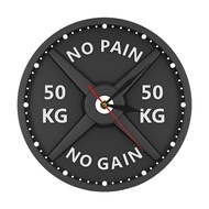 50Kg 3D Barbell Wall Clock Silent 12 Inch Battery Operated Watch For Gym Fitness