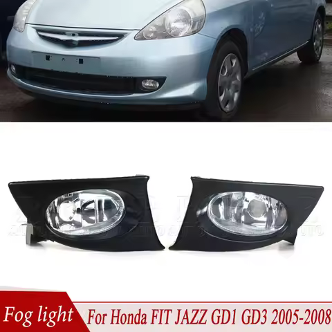 R-AUTO Front Bumper Fog Light Fog Lamp With No Bulb Car Styling For HONDA FIT JAZZ GD1 GD3 2005 2006