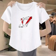 MERAH Buju Atsam Merput Edition Trendy Red and White Women's Tops Laos Jaos Hut Happy Indonesia Wani