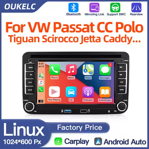 OUKELC Android Player For VW Volkswagen Skoda Octavia Golf 5 6 Multivan T5 Sharan Video Carplay Auto