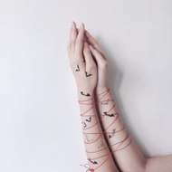 蝙蝠-2入紋身貼紙 原創手繪設計 | 萬聖節 | 派對裝扮