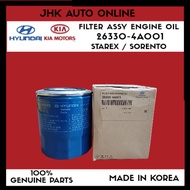 26330-4A001 ENGINE OIL FILTER STAREX KIA SORENTO PREGIO 100% NEW GENUINE PARTS MADE IN KOREA 1PC PRI