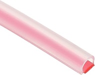 19.7 ft 0.31"Wx0.04"Tx0.24"H D Shape Silicone Weather Stripping Door Seal, Clear