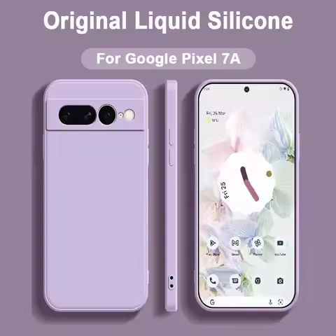 For Google Pixel 8A Case Pixel 10 Pro 7A 9 Cover Liquid Silicone TPU Soft Solid Color For Google Pix