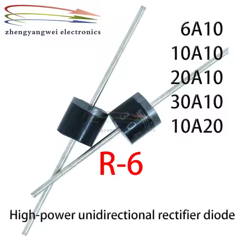 20pcs/lot 6A10 10A10 20A10 30A10 10A20 Rectifier Diode 6A 10A 20A 30A 1000V 2000V R-6