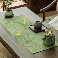 ✅29N Tencel Malan Fragrant Tea Ceremony New Chinese Zen Waterproof Dry Tea Table Mat Tea Table Rag C