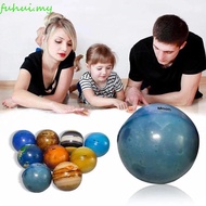 FUHUI Moon Star Ball 6.3cm Colorful Bouncy Ball Solar System Stress Relief Ball Toy Printing Star Ba