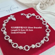 925纯银手链(HTH2248)/925 Silver Bracelet/Rantai Tangan Perak
