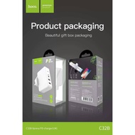 Hoco C32B Xpress USB PD Power Delivery 29W Output Dual USB Ports + 1 Type-C Port Charger (UK) White