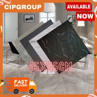 [READY STOCK] 45X45cm Marble Vinyl Flooring Marble Floor Tiles Self-Adhesive Vinyl Flooring Waterpro