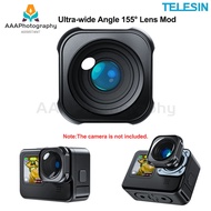 【Ready shipping】TELESIN Ultra-wide Angle 155° Lens Mod for GoPro Hero 9 10 11 12 Anti Shake Aluminum Alloy Waterproof Max Lens Mod