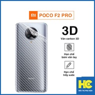 Poco F2 Pro 3D Carbon pattern back sticker with good heat dissipation - Xiaomi Poco F2 Pro Carbon pa