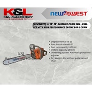 [New West] 16" 18" 20" 24" Gasoline Chain Saw / Mesin Belah Potong Kayu (Premium)