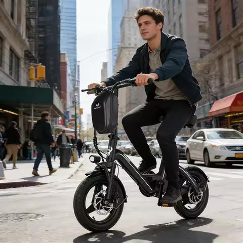 14" Folding Electric Bike for Adults, Bodywel T16Pro ebike 750W Peak Motor, 36V 130Ah 20MPH Commuter