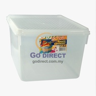 4 X TOYOGO 3.5L Diamond Container Reusable Food Grade Plastic Tupperware Storage Lunch Box (3182)Bekas plastik 塑胶盒 收纳盒