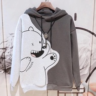 HOODIE SWEATER | BURGUNDY BEAR COMBIE | SWEATER HOODIE {GND.19Au22y}