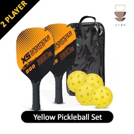 ATAS Pickleball Paddle Full Set Racket Set Wooden Pickle Ball Beginner Wood Bag Grip Bat Padel Tenni