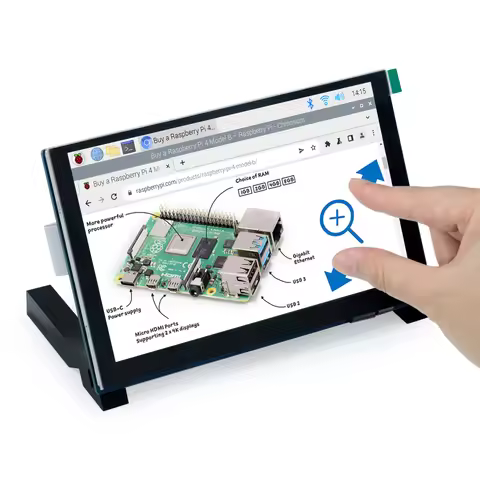 Freenove 5 / 7 Inch Touchscreen Monitor for Raspberry Pi 5 4 B 3 B+ A+, 800x480 Pixel IPS TN Display