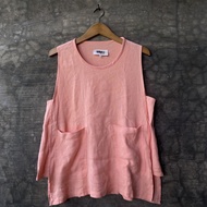 MM6 Maison Margiela Peach Tank Top second