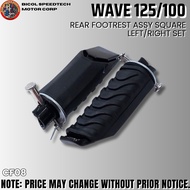 WAVE 125/100 REAR FOOTREST ASSY SQUARE LEFT/RIGHT SET (CF08)