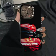 1PC Charles Leclerc 16 F1 Phone Case Phone Case IMD color silver shell For iPhone 16 15 14 13 12 11 