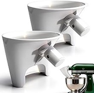 2Pcs Flour Funnel for KitchenAid Mixer - Mess-Free Anti-Splash KitchenAid Flour Funnel Attachment fo