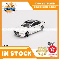 [Authentic] (In Stock) Mini GT #819 BMW i7 xDrive60 Mineral White RHD Diecast Model Car