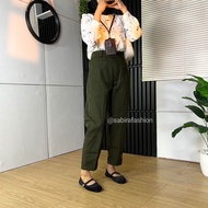 Sabirafashion Oro Pants Original Premium Women's Work Pants High Waist Basic Office Pants Premium Dr