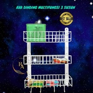 3-Tier Wall Mounted Shelf Multi-Function/ Shelf 3-Tier Multipurpose Shelf