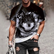 Couple Wolf Printed t-Shirt Men 3D t-Shirt Dropping Top t-Shirt Short-Sleeved Sling Round Neck t-Shirt Fashion Casual Brand 5XL