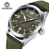 OCHSTIN Automatic Mechanical Mens Watch Sport Wristwatch Genuine Leather Skeleton Male Clock 2028