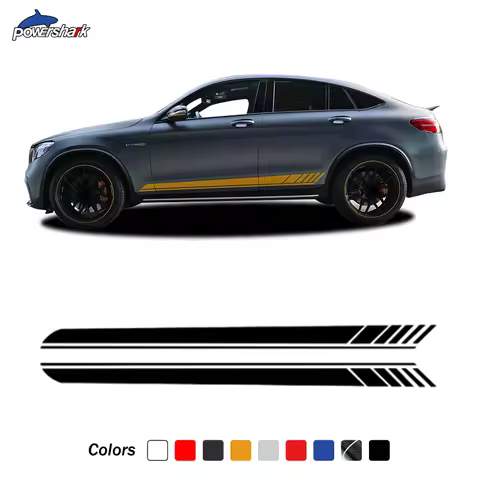 2 Pcs Edition 1 Side Stripes Skirt Sticker For Mercedes Benz GLC Class Coupe C253 X253 GLC200 GLC250