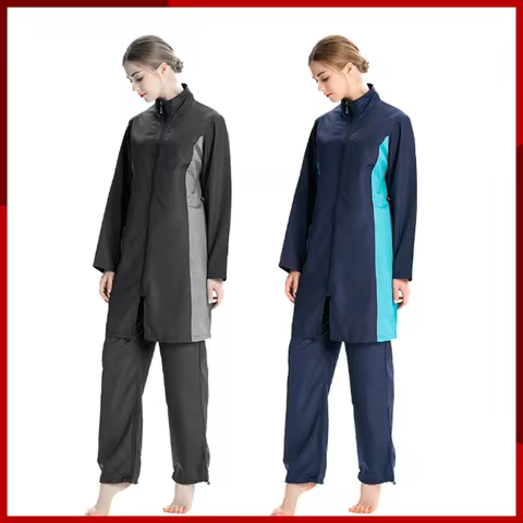 Loose Fitting Muslim Swimsuit Middle East Arab East Asian Hui Conservative 3 Piece Sports Suit Swims