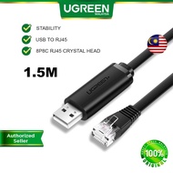 UGREEN USB A To RJ45 Console Converter Cable RS232 Serial Adapter Cisco Router USB RJ 45 8P8C Consoled Macbook iMac MacOS PC Laptop Windows Vista Linux Xp MSI Dell Asus Acer Hp Huawei Matebook 1.5 Meter
