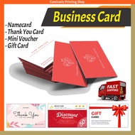 Business Card / Gift Card / Thank You Card Printing (260gsm, Art Card) Name Card Printing Kad Pernia