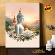 HIASAN DINDING Buddha Poster Aesthetic Wall Decoration MDF BD6